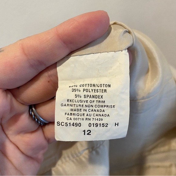 Studio Jax Cream Floral Crop Shirt sz 12 - Picture 6 of 6